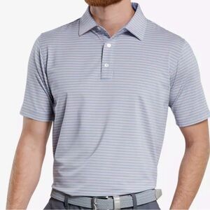 FootJoy Balance Stripe Men's Short Sleeve Golf Polo Shirt, medium